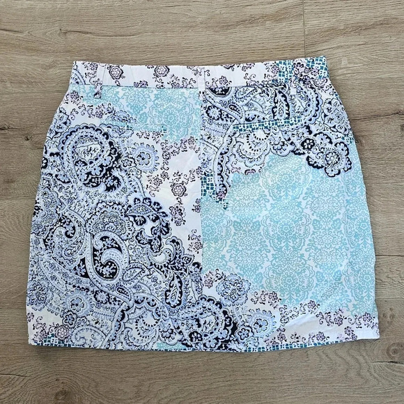 Paisley Floral Stretch Skort Womens Size 12 Pockets - Picture 5 of 7